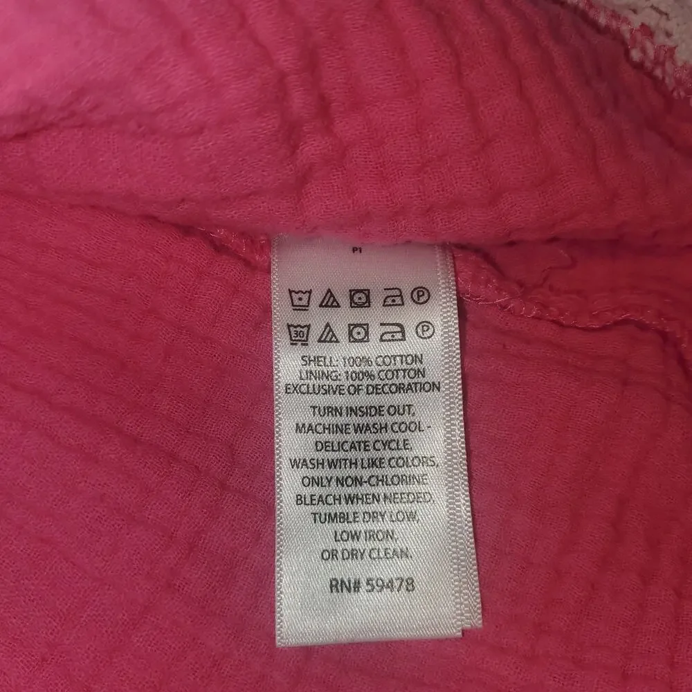 Rachel Zoe Girls Size 7 Pink Cotton Babydoll Cottagecore Boho Farmcore Dress